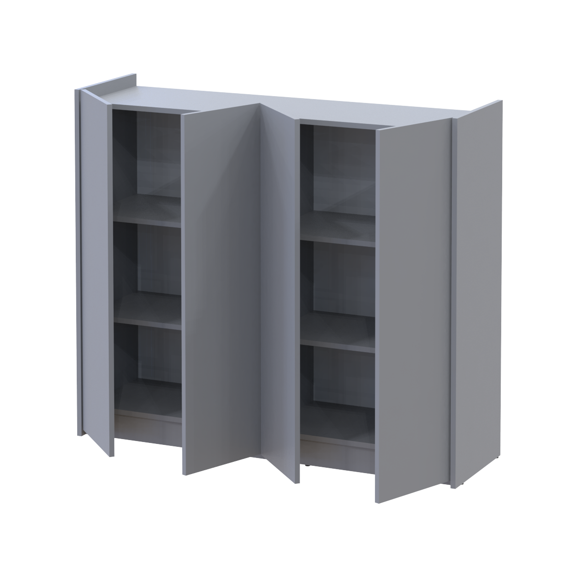 Тумба для взуття Doros Кассель 4 ДСП 128х40х110 см Сірий (41516226) (41516226) - фото 2