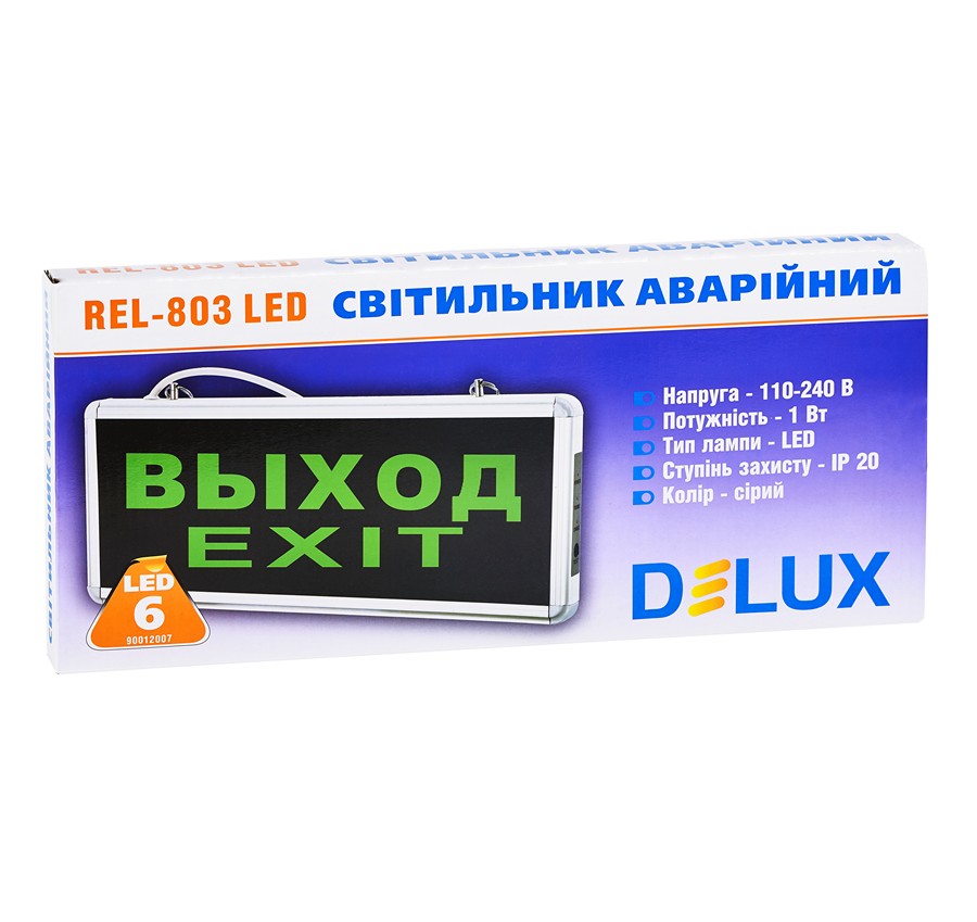 Светильник светодиодный аварийный Delux REL-803 1,2 V 600 mAh 1 Вт 6 LED (90016962) - фото 2