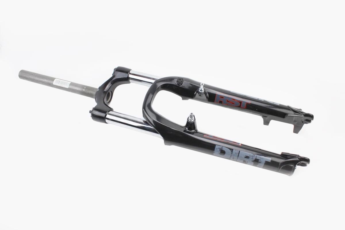 Вилка амортизационная RST Dirt-T 26" шток 260 мм 1-1/8" V/Disk-brake ход 130 мм (VB-406484) Вилка амортизационная RST Dirt-T 26" шток 260 мм 1-1/8" V/Disk-brake ход 130 мм (VB-406484)