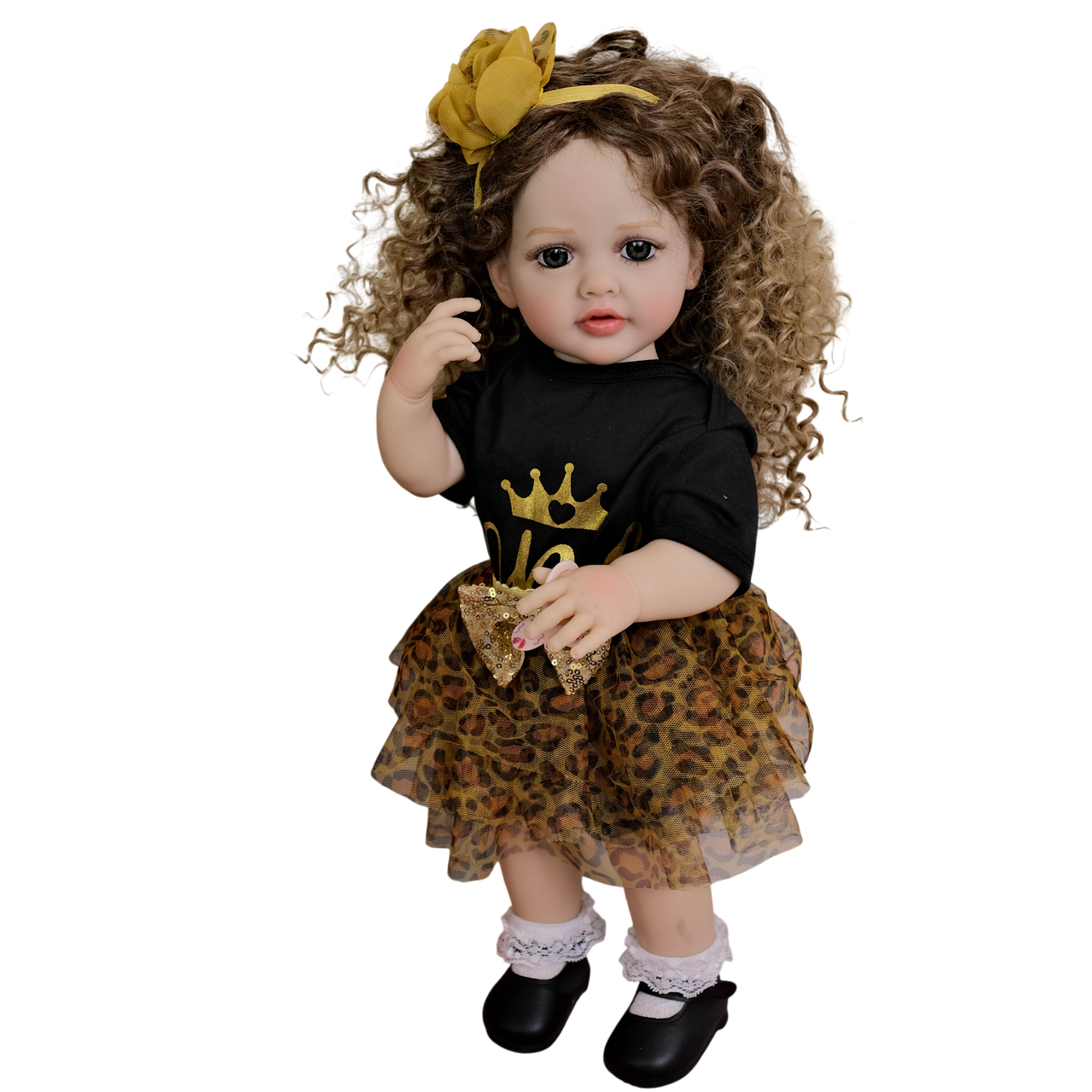 Лялька реалістична Reborn дівчинка Ангеліна з аксесуарами та одягом 55 см (81551111)
