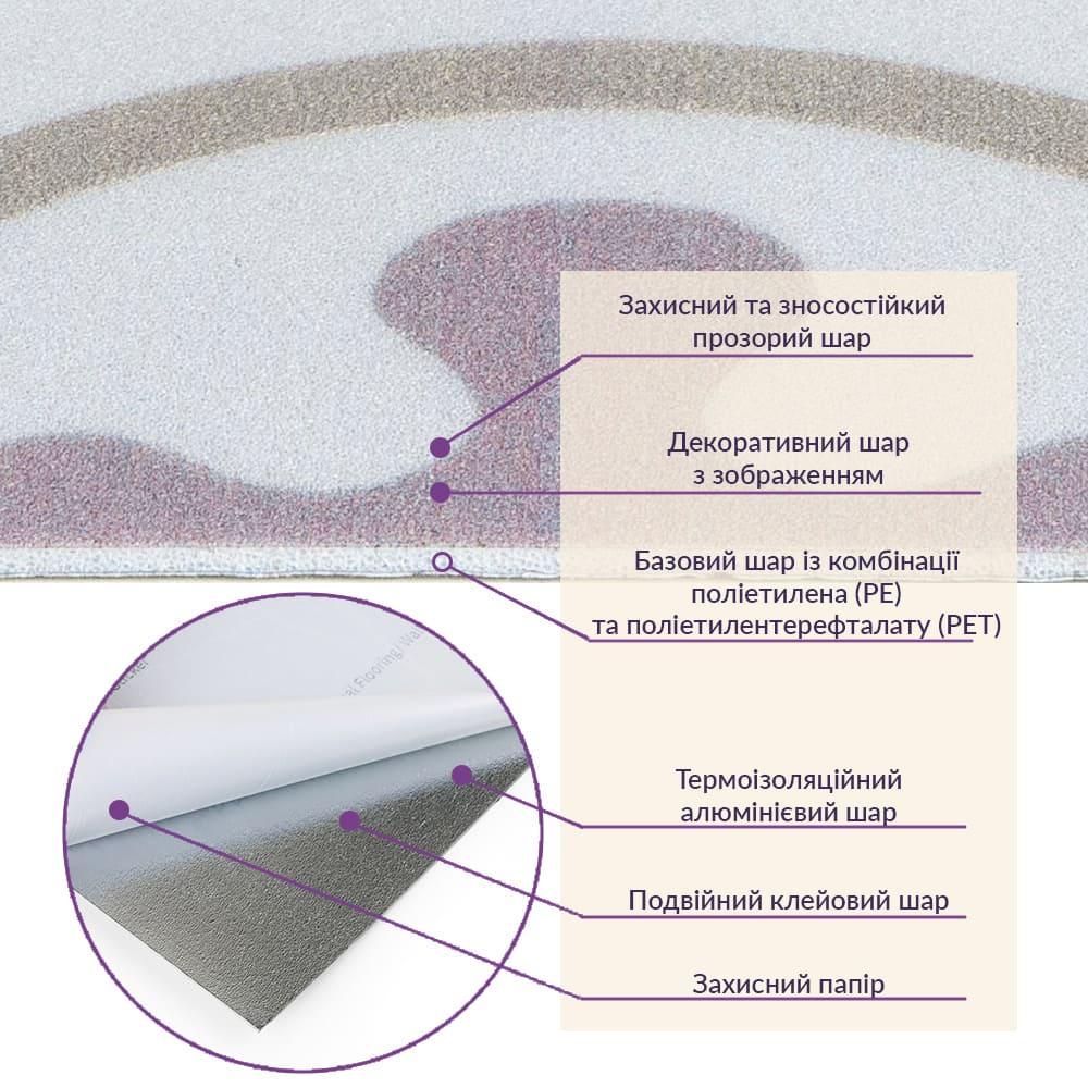 Плитка самоклеюча вінілова SW-00001585 600х600х1,5 мм - фото 4