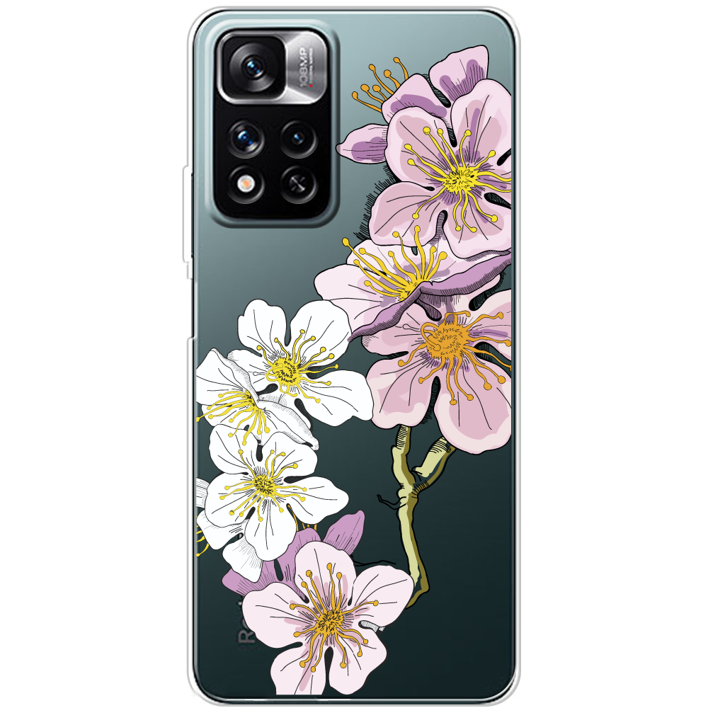 Чохол BoxFace Xiaomi Redmi Note 11 Pro Plus 5G Cherry Blossom Прозорий силікон (44441-cc4-44441)