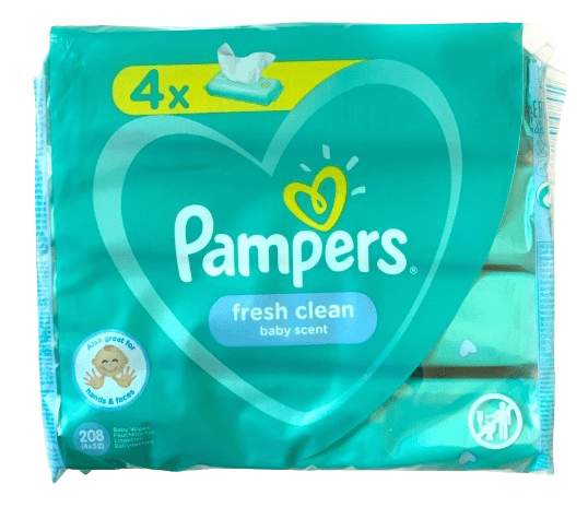 Серветки вологі Pampers Fresh Clean 208 шт. (309)