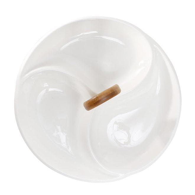 Менажниця порцелянова Flora 3-х секційна 29 см (32569) - фото 2 Менажниця порцелянова Flora 3-х секційна 29 см (32569) - фото 2