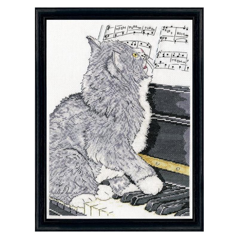 Набор для вышивания крестиком Design Works 2910 Piano Cat (19077)