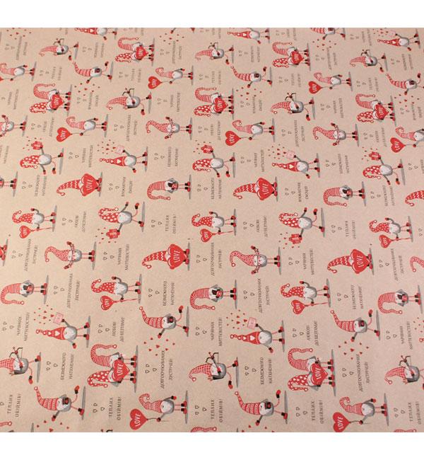 Подарочная бумага для упаковки Гномы 8x70 см (514773)