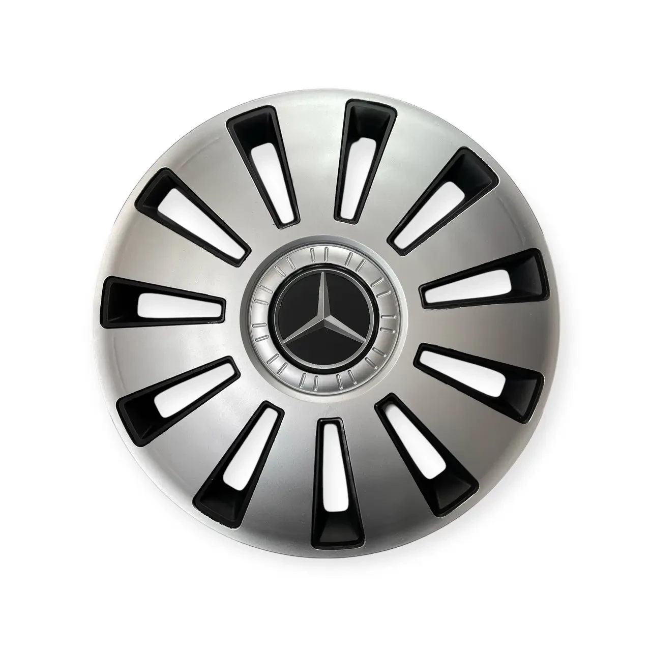Ковпак колісний Twin Mercedes R15 Чорний зі сріблястим 4 шт.