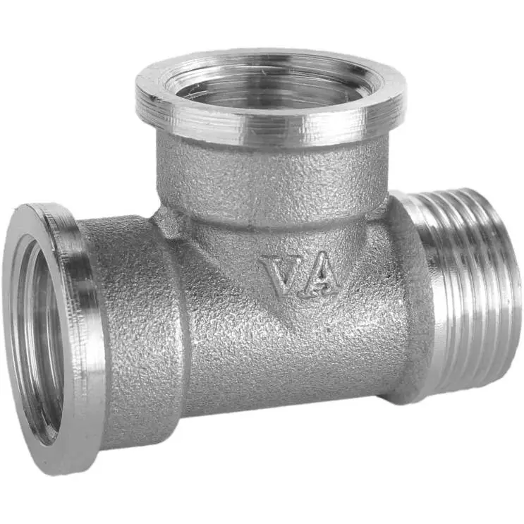 Тройник никелированный VA 1" ВРх1" ВРх1" ЗР штампованный (А0271Анк)