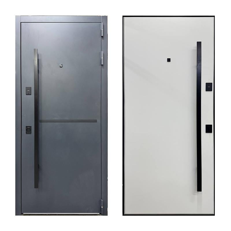 Двері вхідні праві Sarmak Термолайн ДР з терморозривом 2050х960 мм Антрацит/Білий (31265982)