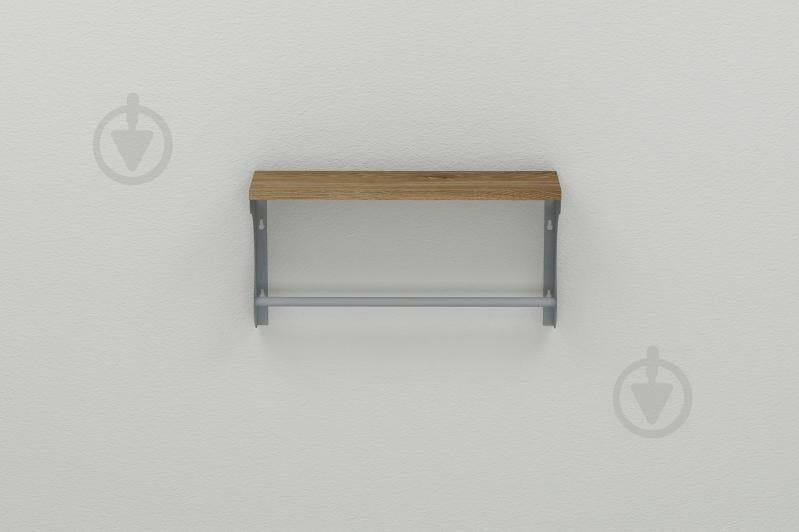 Полка настенная Ferrum-decor Юзиби 270x700x150 металл Серый ДСП Дуб Таверна 16 мм (UZI0062)