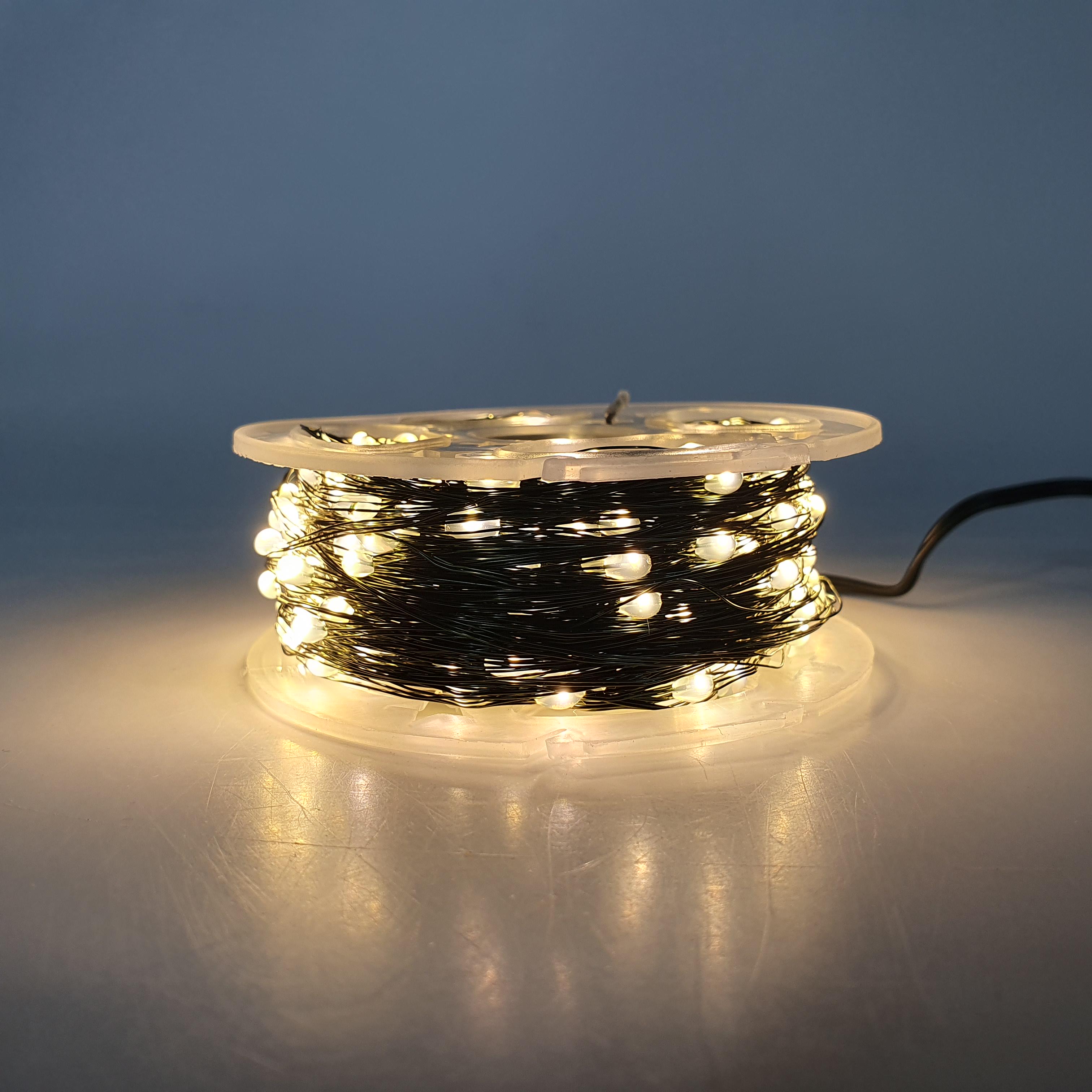 Гирлянда уличная LED на катушке 50 м Черный/Теплый (TFL-050)