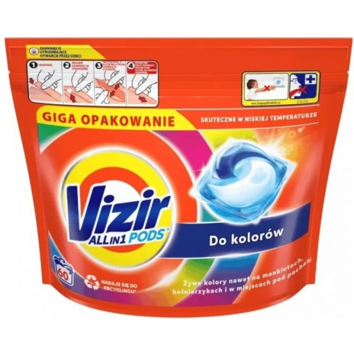 Капсулы для стирки Vizir Color для цветного белья 60 шт. (788597)