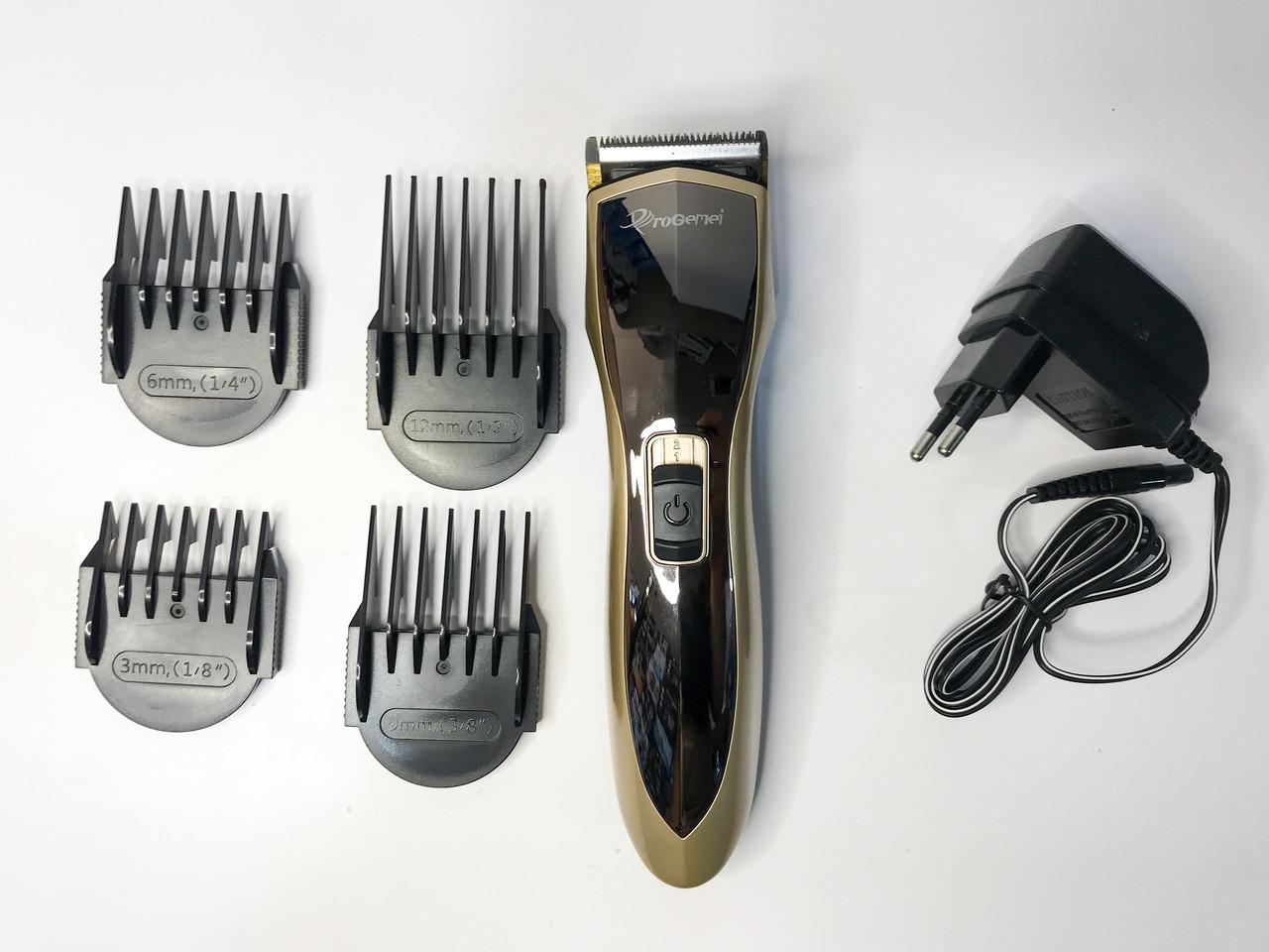 Машинка для стрижки волосся Pro Gemei GM 6027 акумуляторна бездротова