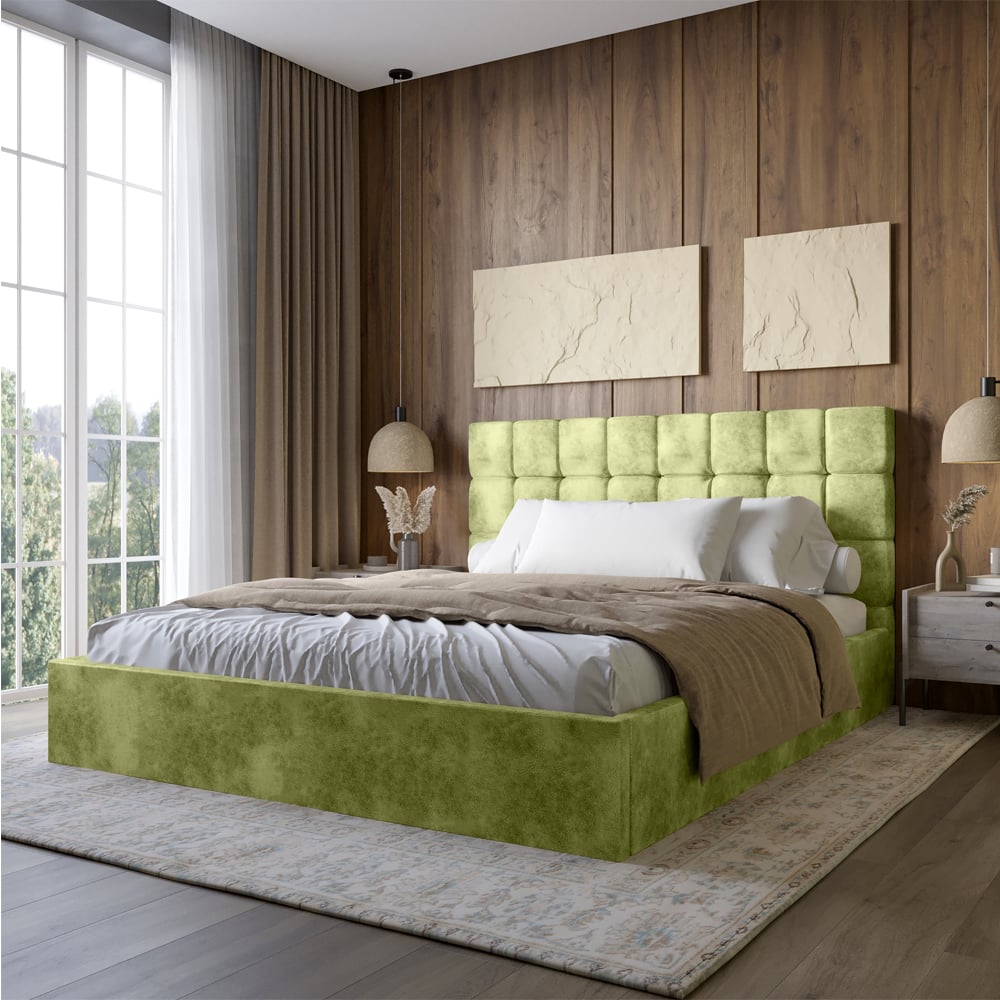 Ліжко двоспальне Lion Піксі Silk 202 180x200 см Авокадо (Lion-044261)