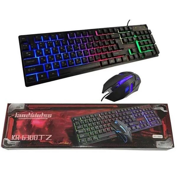 Комплект игровая клавиатура и мышь UKC KR-6300TZ с RGB подсветкой Black (3_00681) - фото 6