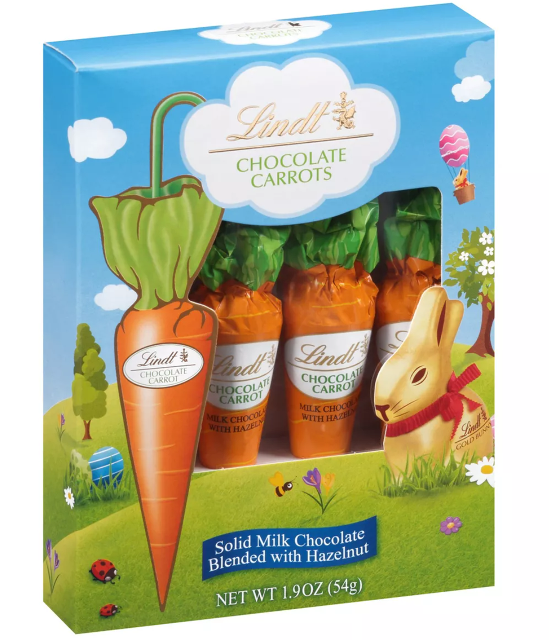 Шоколадні морквинки Lindt Easter Solid Milk Chocolate Carrots 4 шт. 54 г (2573919954)