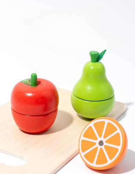 Дерев'яний набір фруктів для нарізки на магнітах з коробкою дошками ножами коробкою дошками - фото 4 Дерев'яний набір фруктів для нарізки на магнітах з коробкою дошками ножами коробкою дошками - фото 4