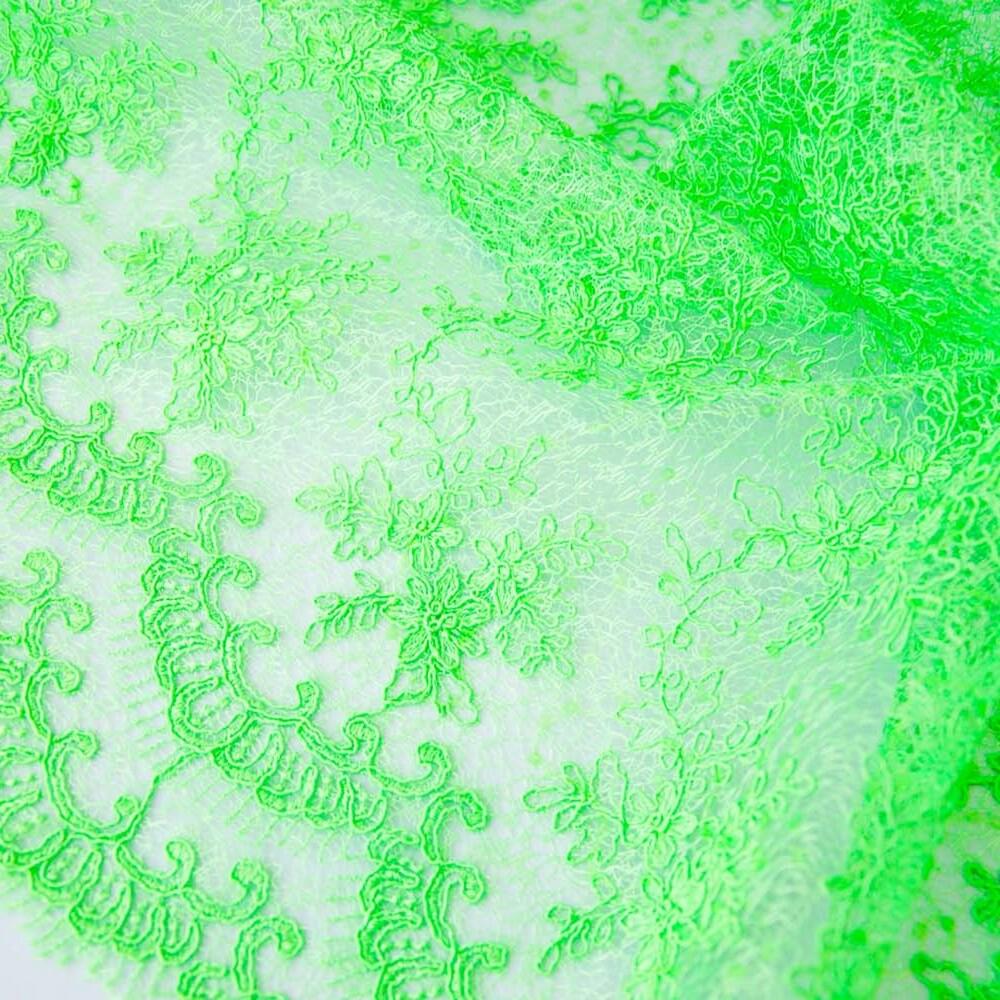 Ткань гипюр Красавица Салат (11742) - фото 3