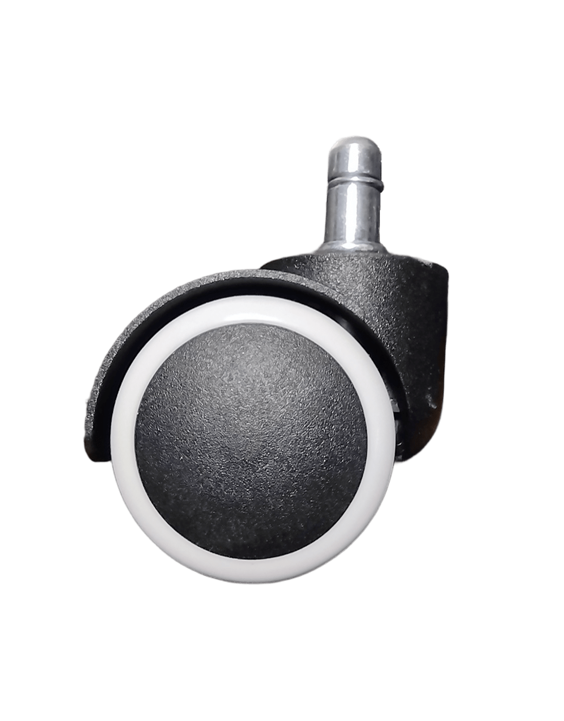 Ролик мебельный резиновый для офисного кресла Fenix D50 мм Белый