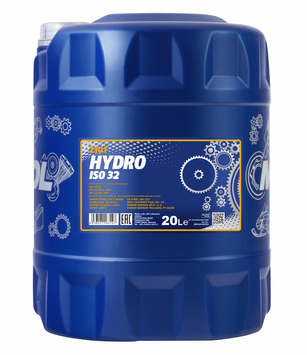 Масло гидравлическое Mannol 2101 HYDRO ISO 32 HLP 20 л (MN2101-20)