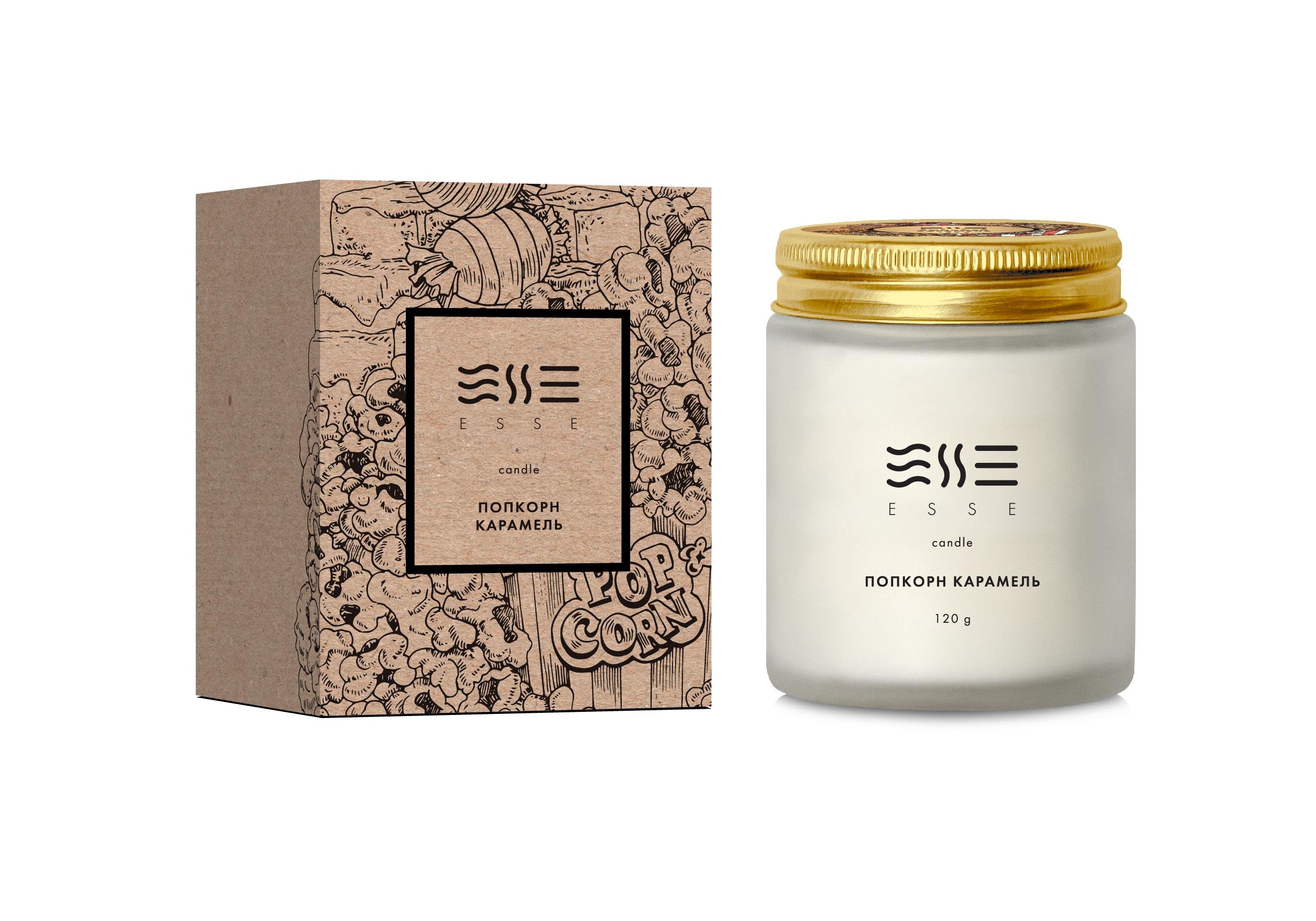 Аромасвечка Esse HOME Попкорн карамель 120 г (32158309) Аромасвечка Esse HOME Попкорн карамель 120 г (32158309)