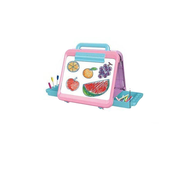 Дошка для малювання YM 66 24/2 двостороння: малювання маркерами та крейдою/6 маркерів пиши-витирай/кольорова крейда/губка/тримач для крейди (166536)