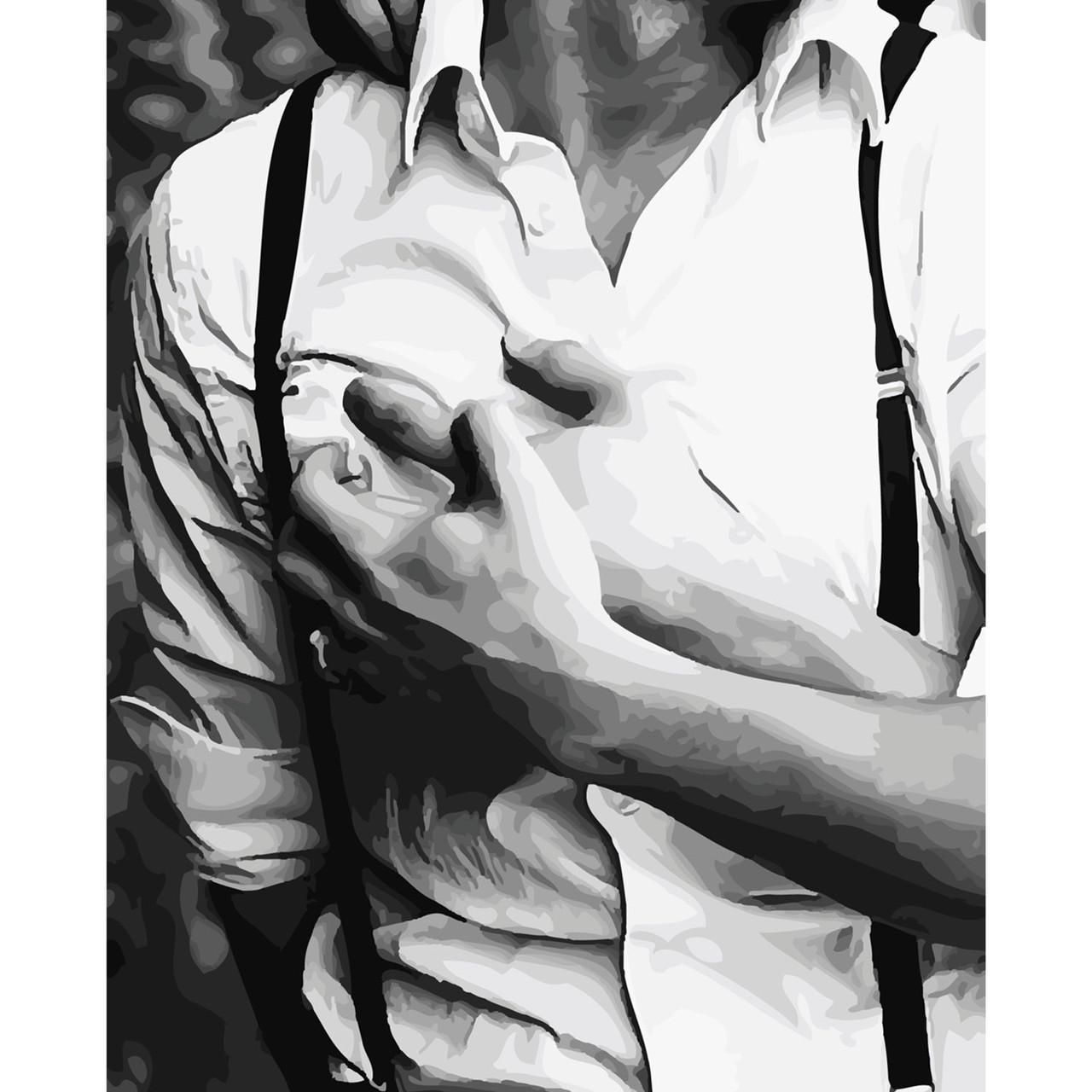 Картина по номерам Strateg Премиум В руках любовь с лаком 40х50 см (SY6306)