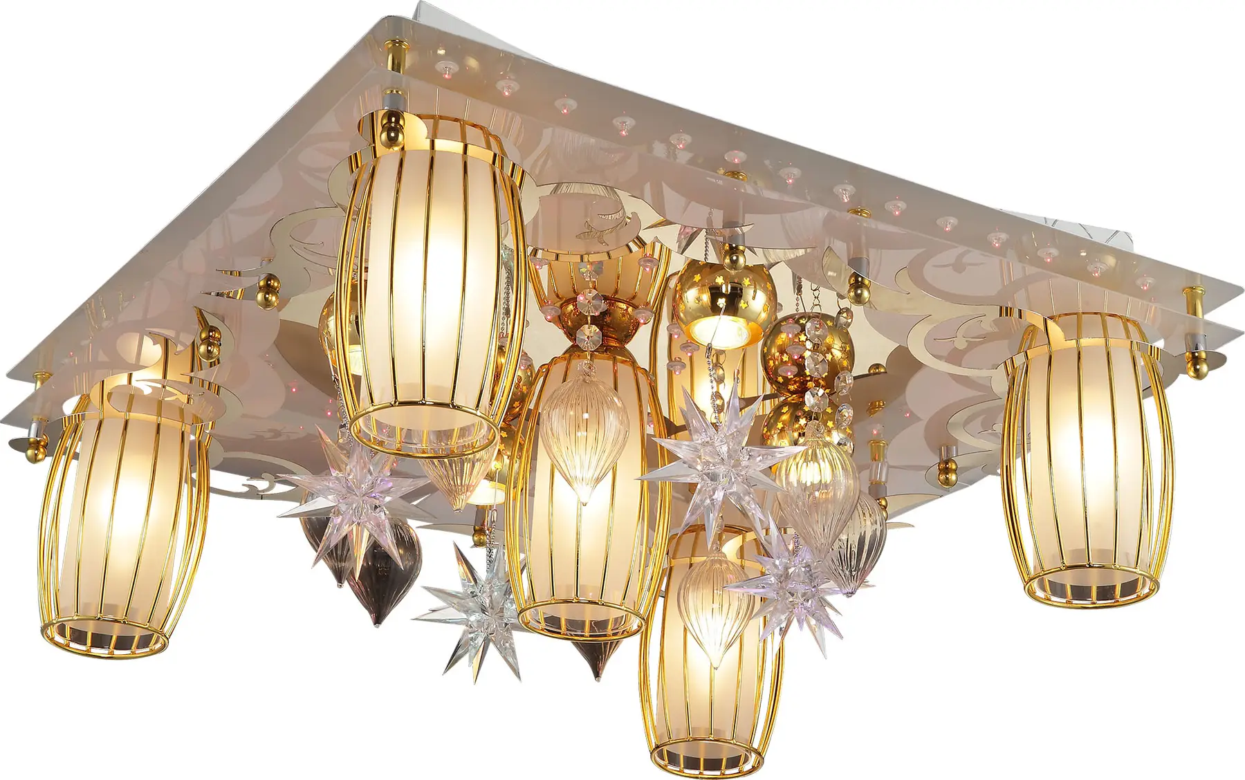 Люстра Altalusse LV217-09 E27 5x13 Вт + MR11 4x20 Вт + LED White/Gold (10947194)