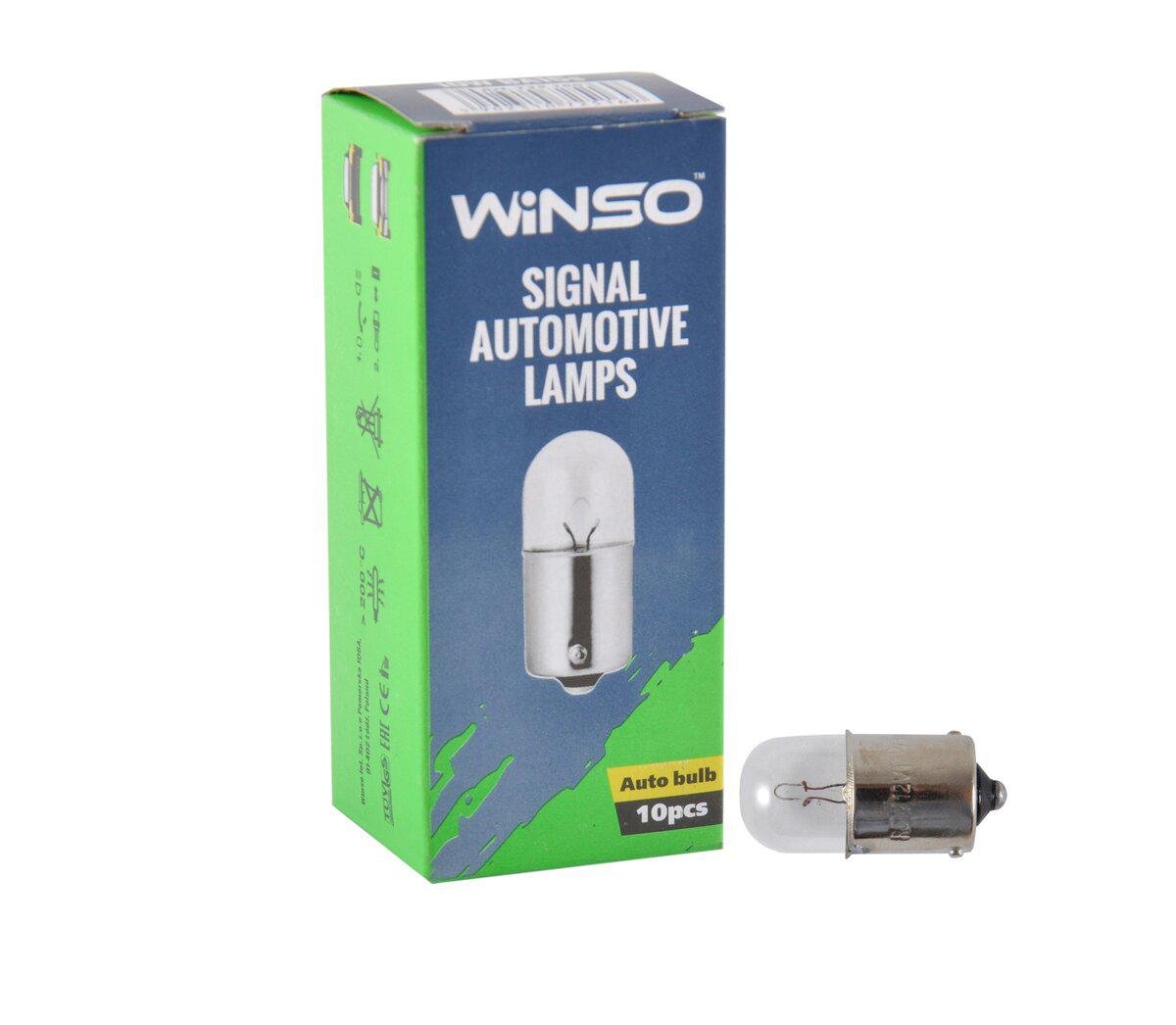 Автомобільна лампа розжарювання Winso 24 V R10W 10 W BA15s 10 шт. (6021)