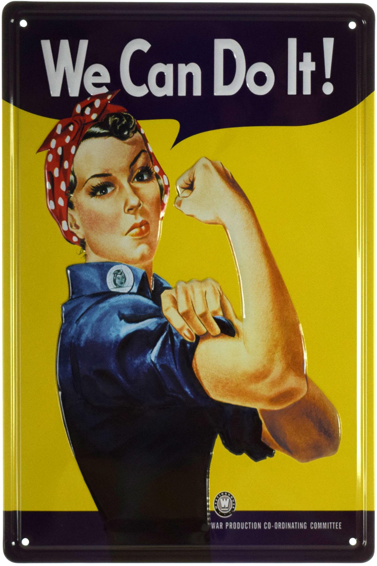 Табличка металлическая Мы Можем Сделать Это!/We Can Do It! 20x30 см