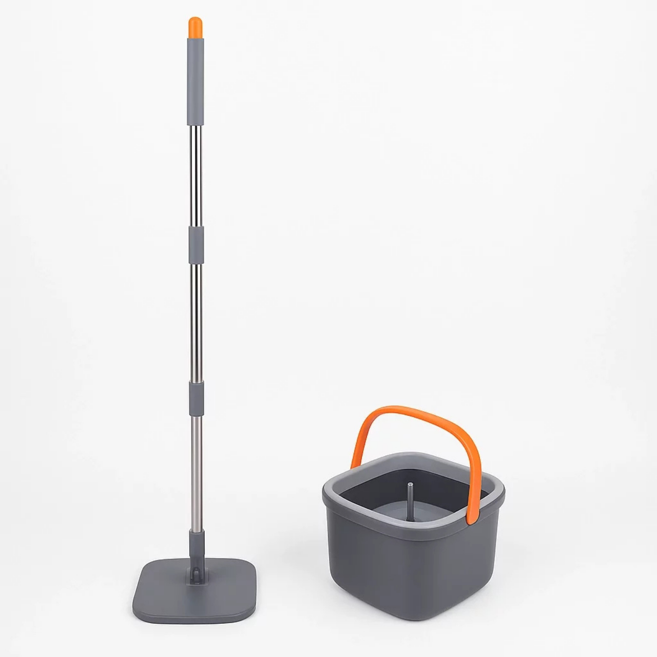 Комплект для уборки швабра/2 насадки с бесконтактным отжимом и ведром 6 л Оранжевый (9411442156) Комплект для уборки швабра/2 насадки с бесконтактным отжимом и ведром 6 л Оранжевый (9411442156)