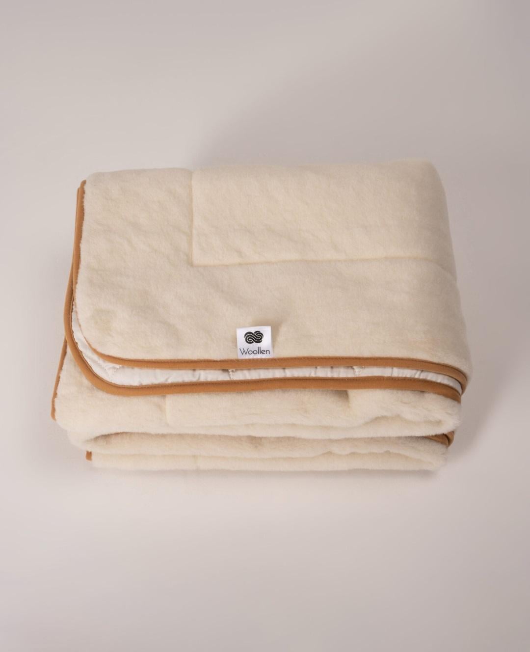 Одеяло MERINO Woolmark из овечьей шерсти мериносов всесезонное 750 г/м2 140x200 см Белый (woolall140200)