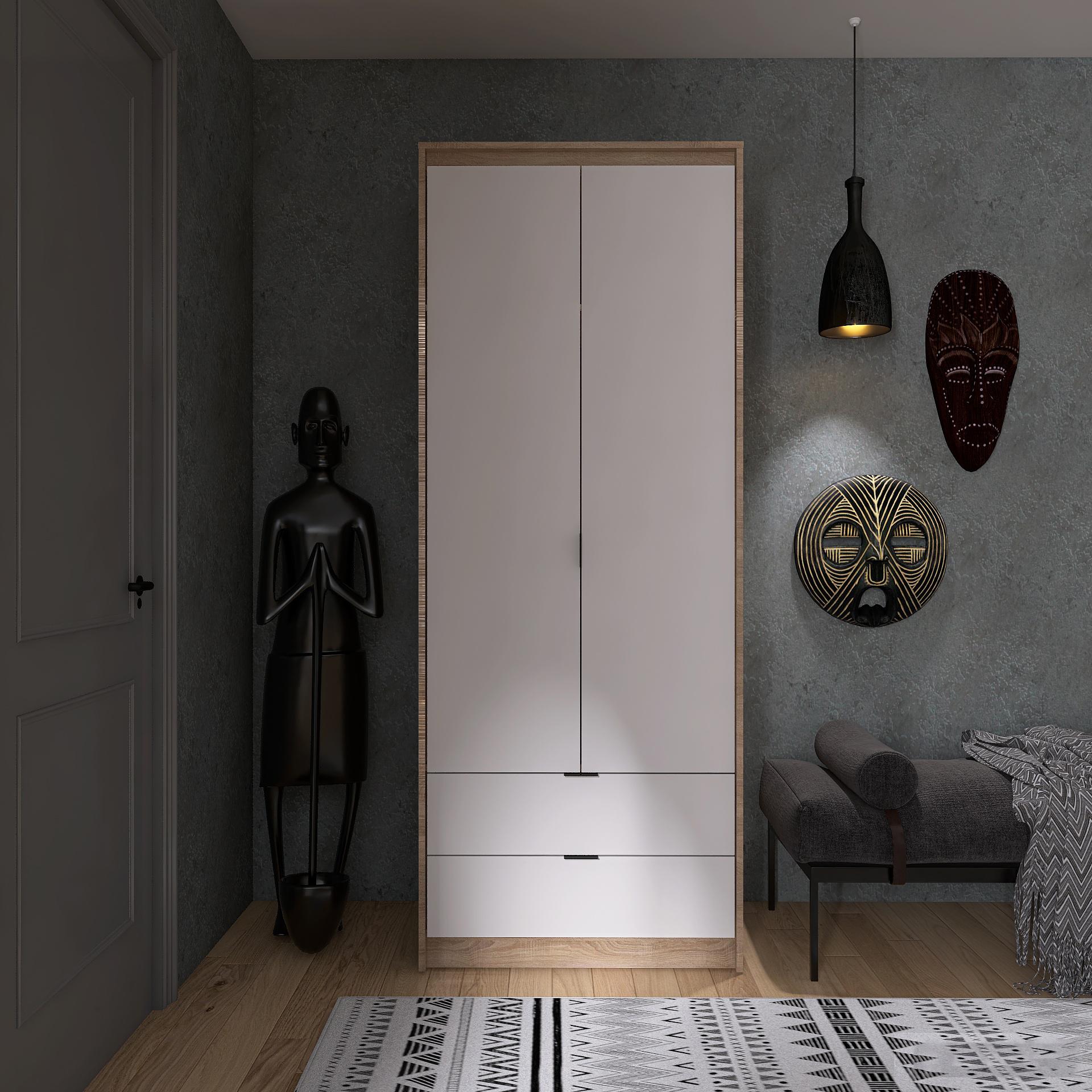 Шкаф Еверест 800 СИТИ 80х50х205 см Дуб сонома/Белый (09458)