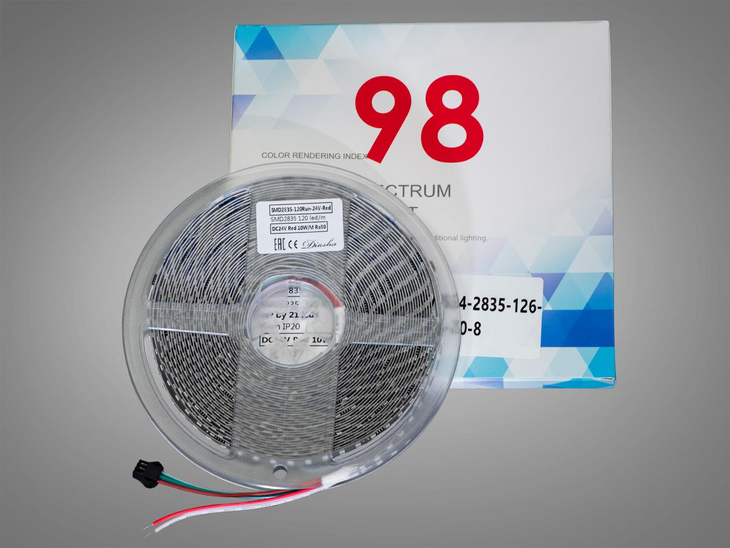 Світлодіодна стрічка адресна 24 В 126 діодів на метр 8 мм Червоний (PWS24-2835-126-RED-20-8) - фото 2 Світлодіодна стрічка адресна 24 В 126 діодів на метр 8 мм Червоний (PWS24-2835-126-RED-20-8) - фото 2