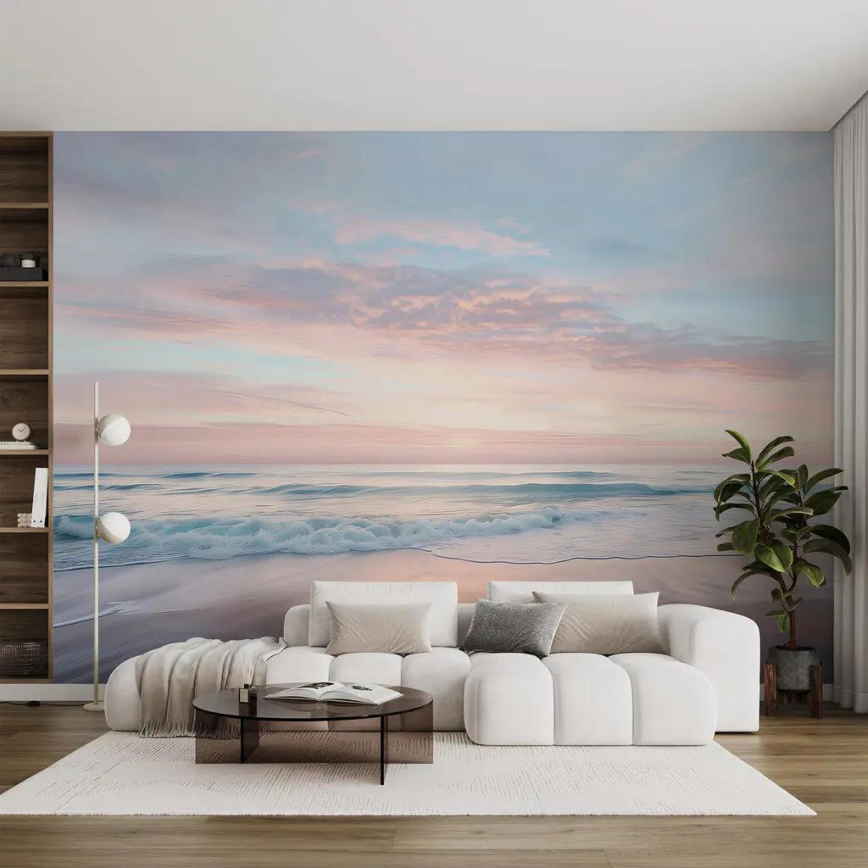 Фотообои Пляж с волнами Разноцветный (000402)