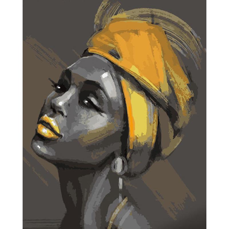 Картина по номерам Strateg Премиум Томный взгляд 40х50 см (GS784)