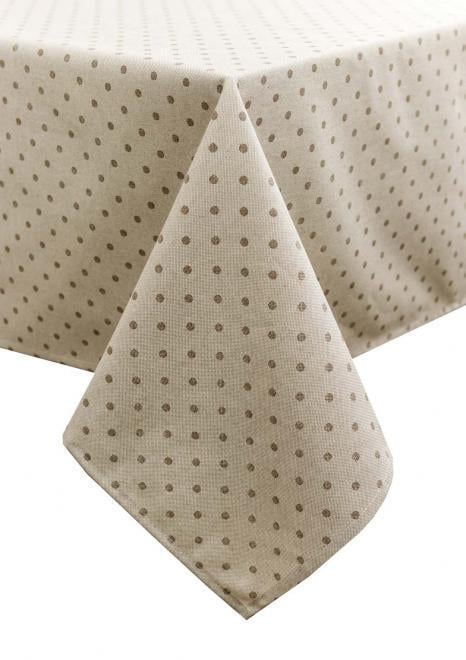 Скатерть Прованс Господиня Горох 120x136 см Бежевий (31556)