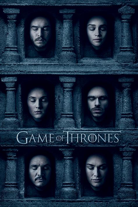 Постер плакат Игра Престолов Зал Ликов/Game of Thrones Hall of Faces 61x91,5 см
