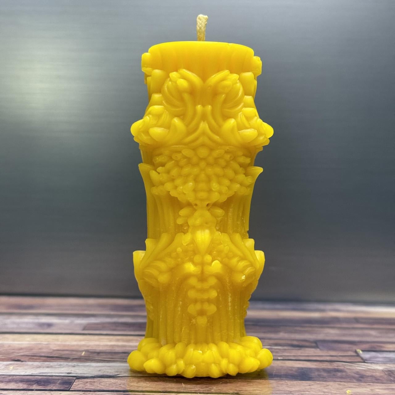 Свеча восковая Римская Колонна Полоски 11 см (2513886960)