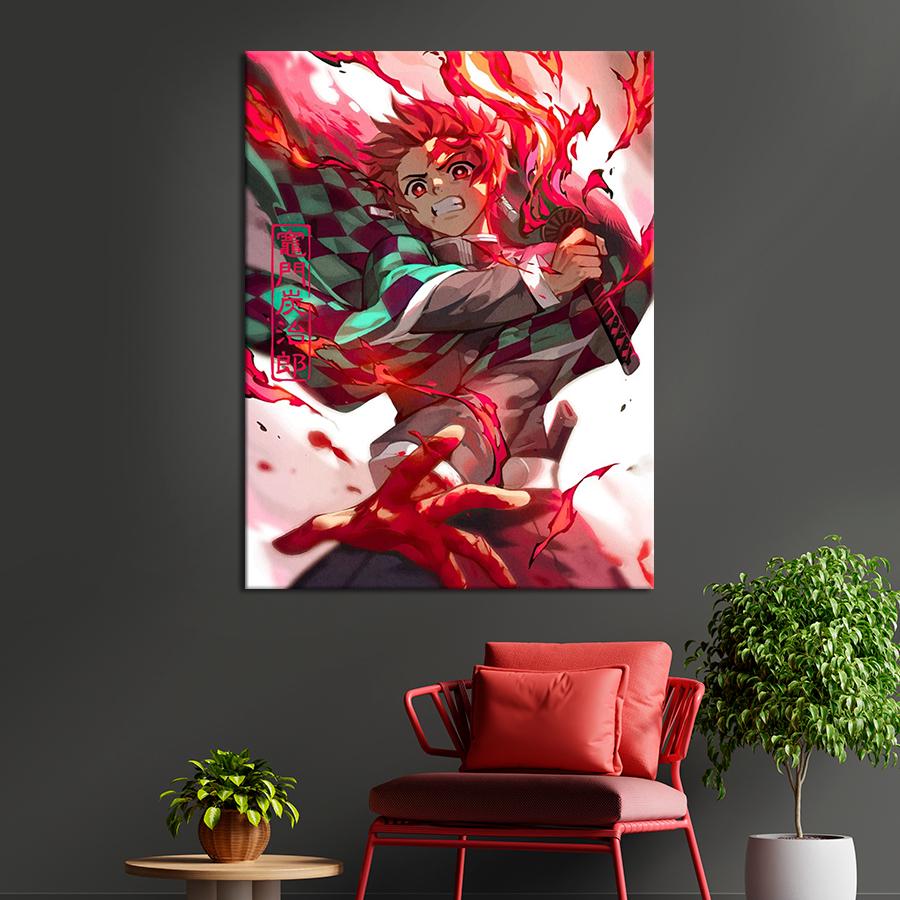Настенний декор Могущественный герой аниме Тандзиро Камадо 50x38 см (YA-90)