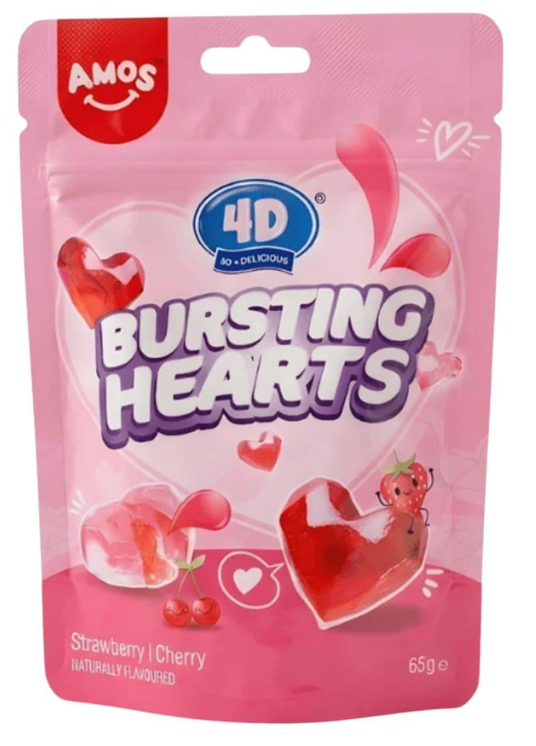Конфеты желейные Amos 4D Bursting Hearts 65 г (2890145905) Конфеты желейные Amos 4D Bursting Hearts 65 г (2890145905)