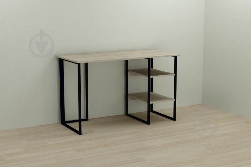 Компьютерный стол Ferrum-decor Кевин 75x120x60 черный ДСП Дуб Сонома 16мм