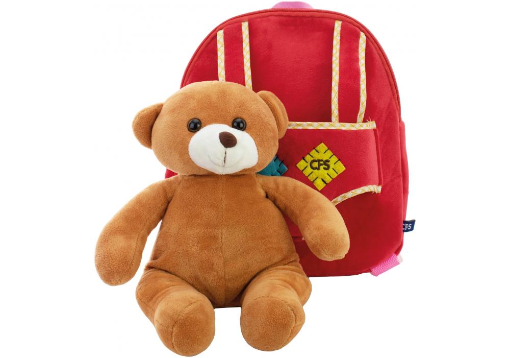 Рюкзак дошкільний Cool For School Bear 25х18х15 см 6-15 л Червоний (CF86009) - фото 2