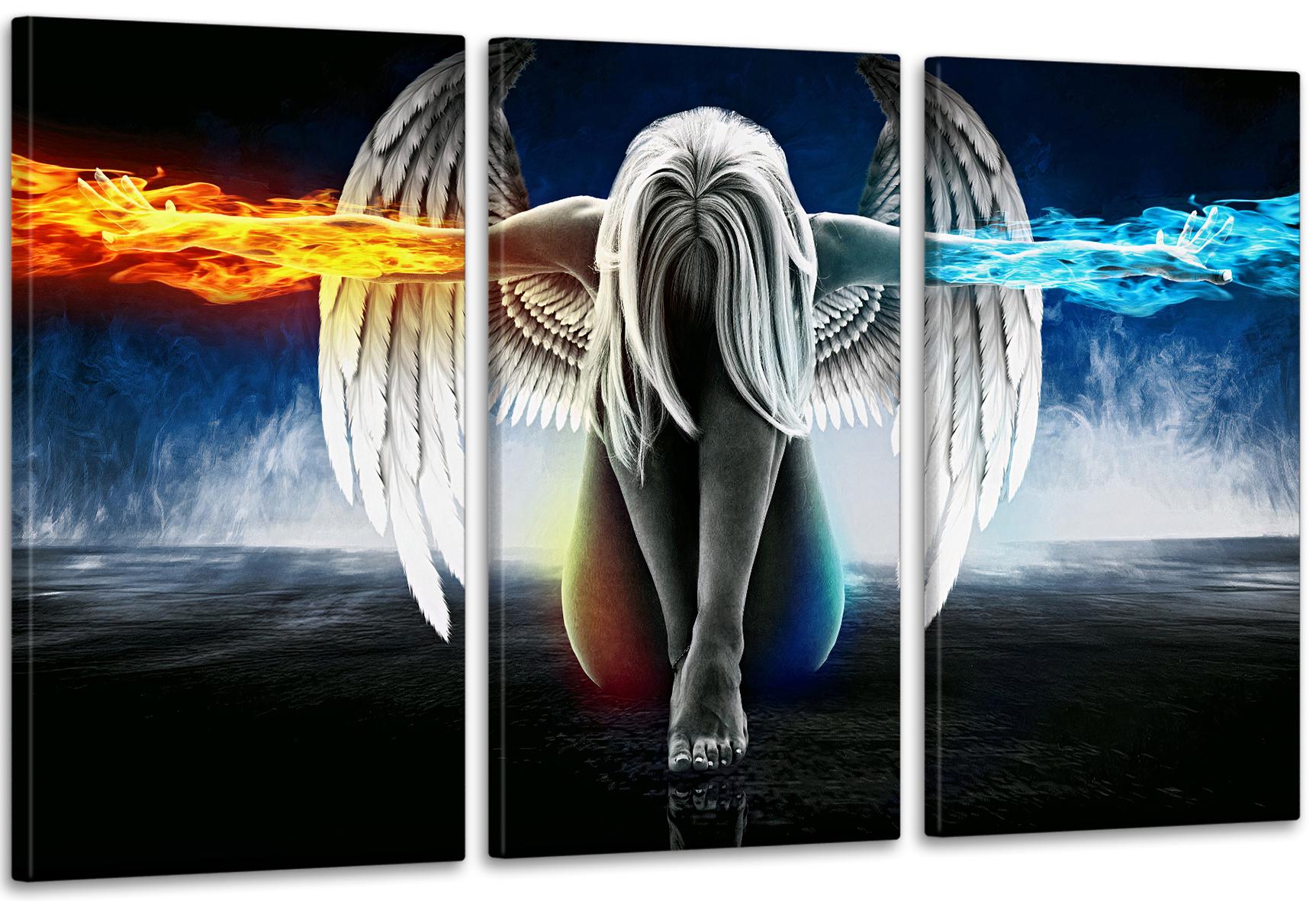 Картина модульная в гостиную/спальню Девушка стихий 100х150 см (ART-005_3A) Картина модульная в гостиную/спальню Девушка стихий 100х150 см (ART-005_3A)