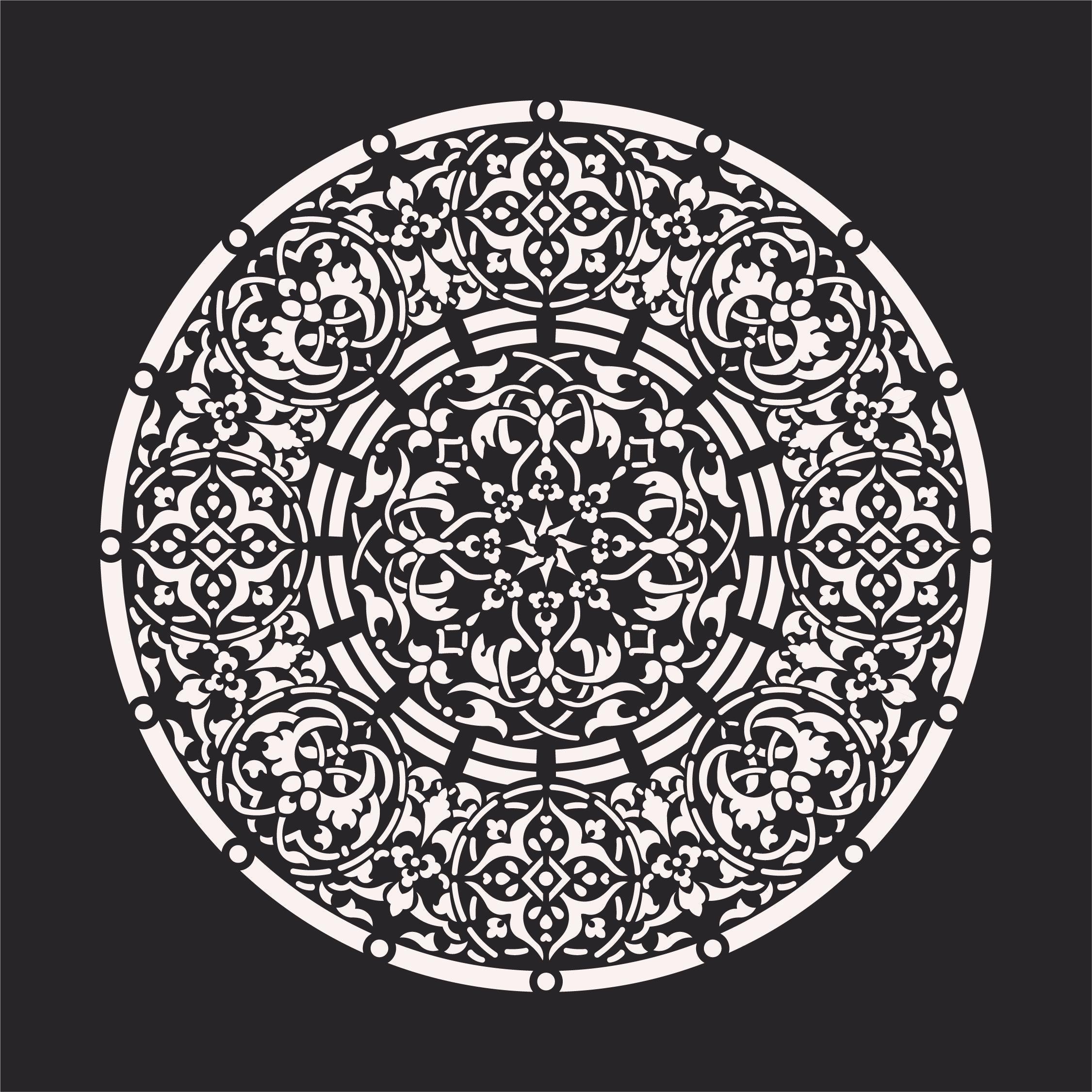 Трафарет багаторазовий DFA Круглий візерунок 14 для штукатурки та фарби (С00014)