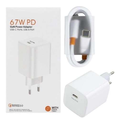 Зарядное устройство 67W GaN 2в1 PD Type-C