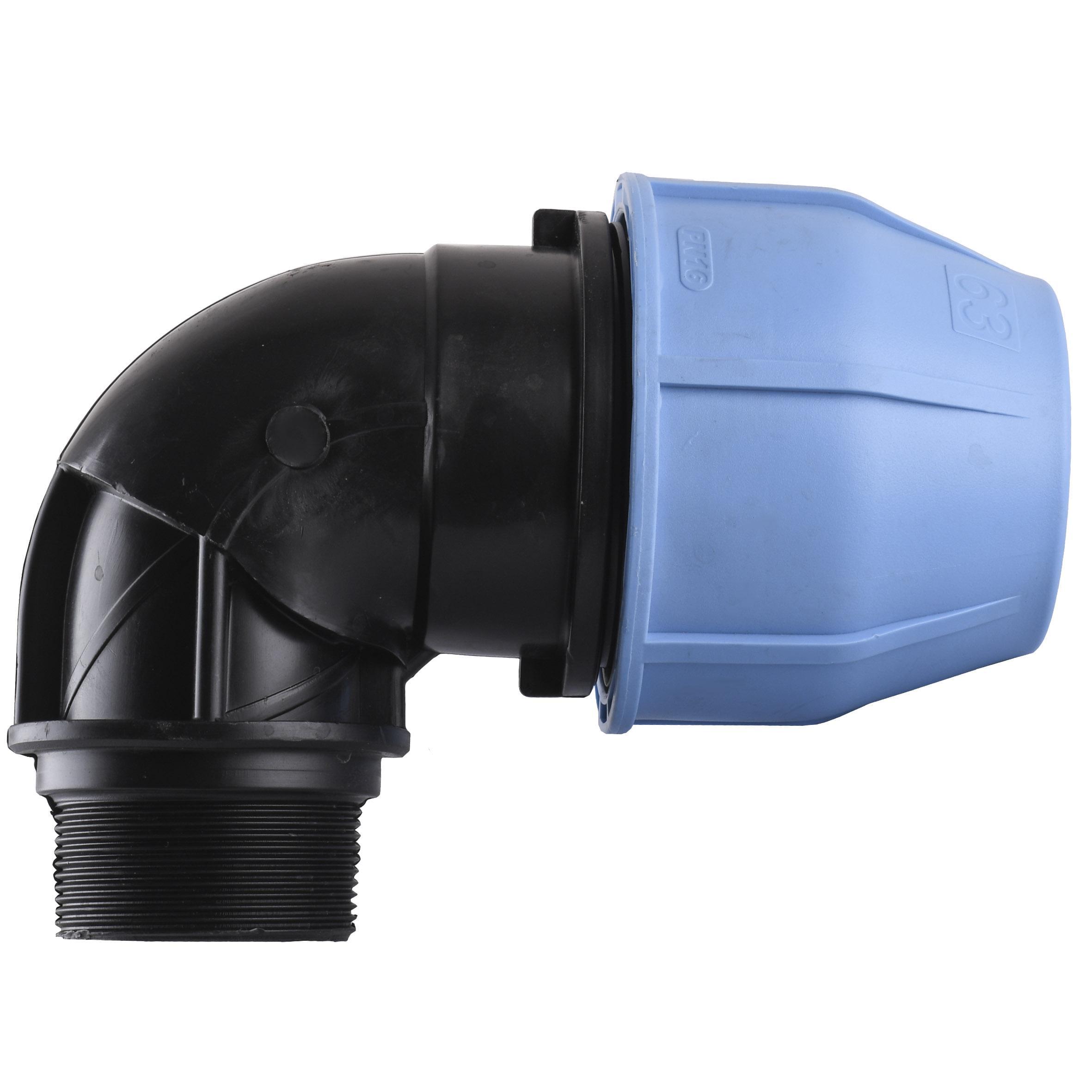 Колено ПНД Vsplast 63 мм x 2" ЗР 4003 (000007902)