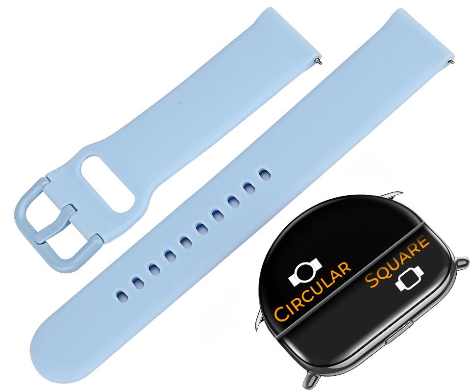 Ремешок Matte Style для ZEPP E Square/Circular Light Blue (26343-0B) - фото 2