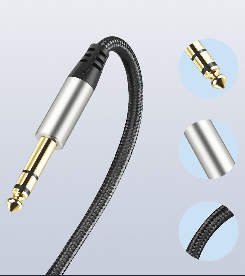 Аудіо-кабель AUX 6,5 мм Jack-6,5 мм Jack Hi-Fi 6,35 мм 3 м (0053) - фото 3 Аудіо-кабель AUX 6,5 мм Jack-6,5 мм Jack Hi-Fi 6,35 мм 3 м (0053) - фото 3