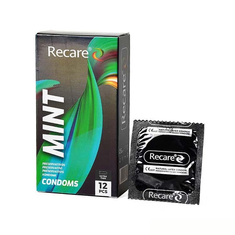 Презервативы Holographic Recare Ultra Thin Mint Condoms ультратонкие с ароматом мяты 12 шт.